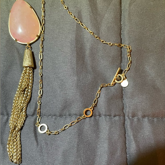 Spartan 449 Gold-tone Necklace with three stones and tassel - Picture 7 of 13